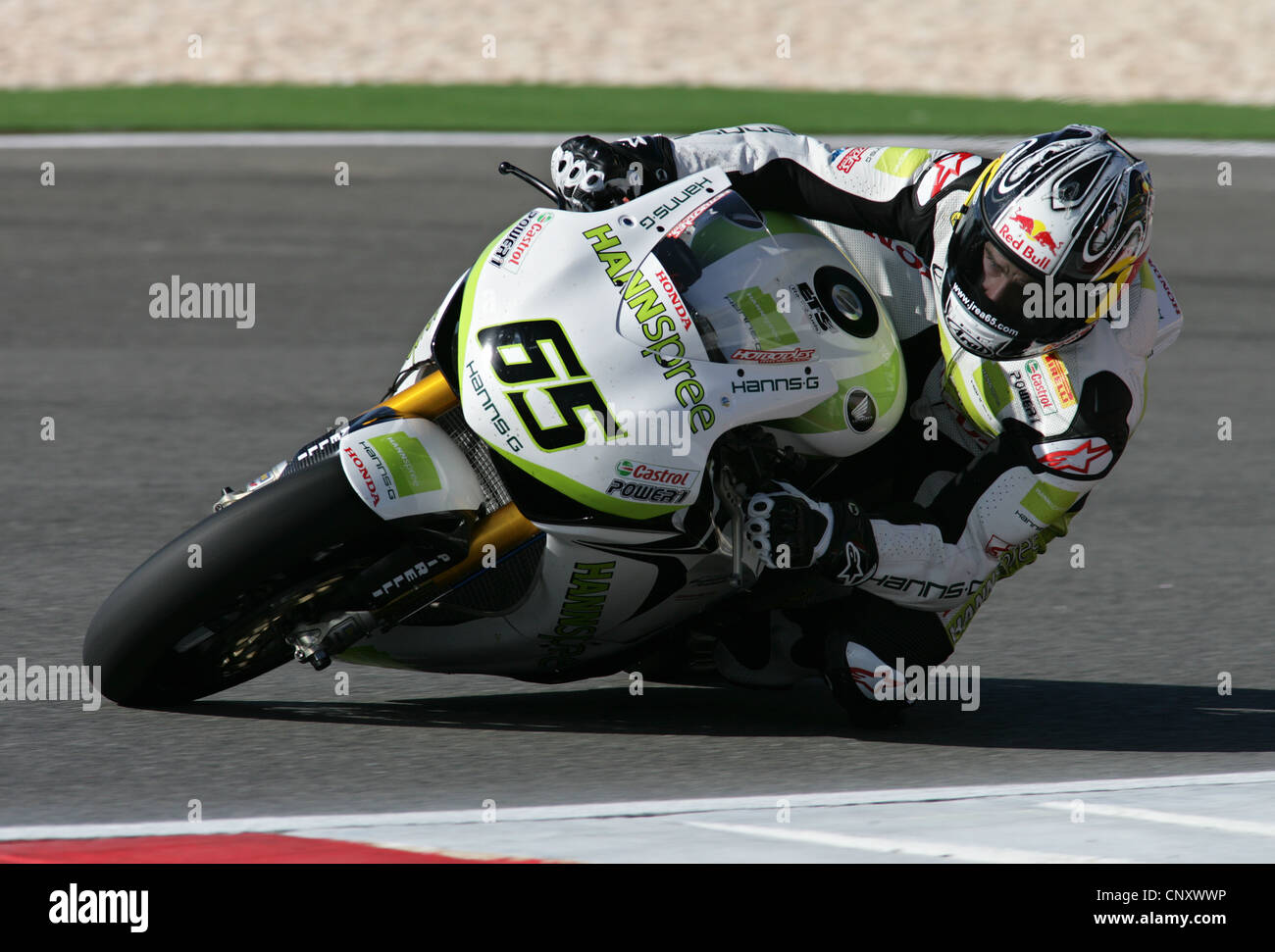 PORTIMAO, Portogallo - 27 Marzo: Jonathan Rea, 1° posto Superpole 2 su Superbike, Algarve, Portimao il 27 marzo 2010. Foto Stock