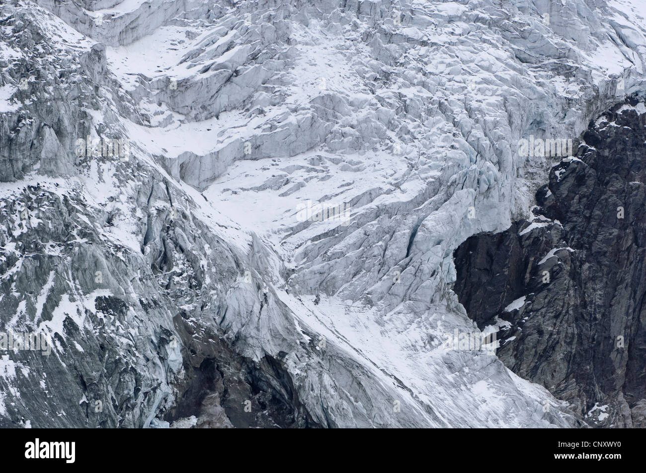 Il ghiacciaio Pasterze presso la Strada alpina del Grossglockner Austria, Kaernten, Nationalpark Hohe Tauern Foto Stock