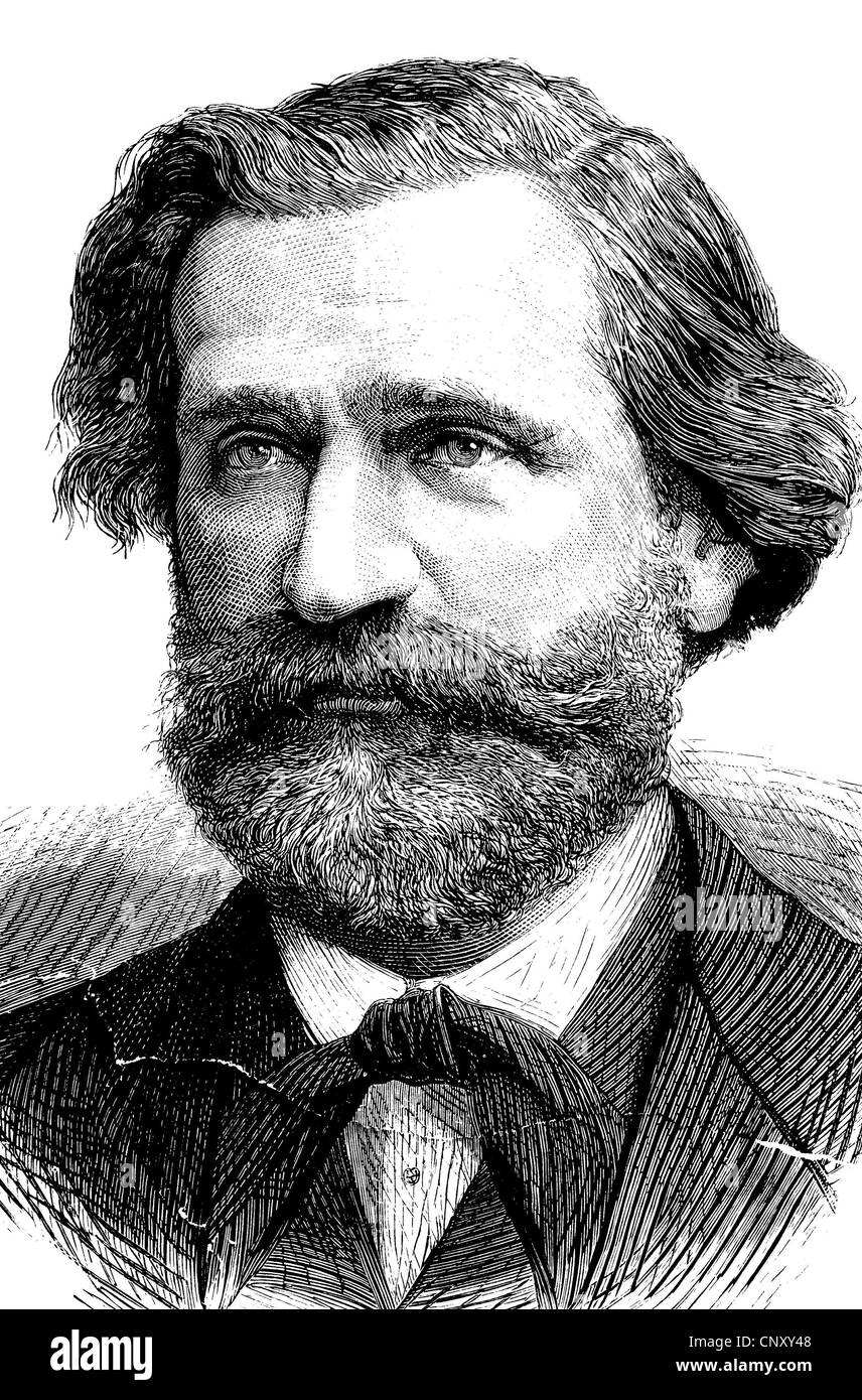 Giuseppe Fortunino Francesco Verdi (1813-1901) era un italiano compositore romantico, che è diventato famoso per le sue opere Foto Stock