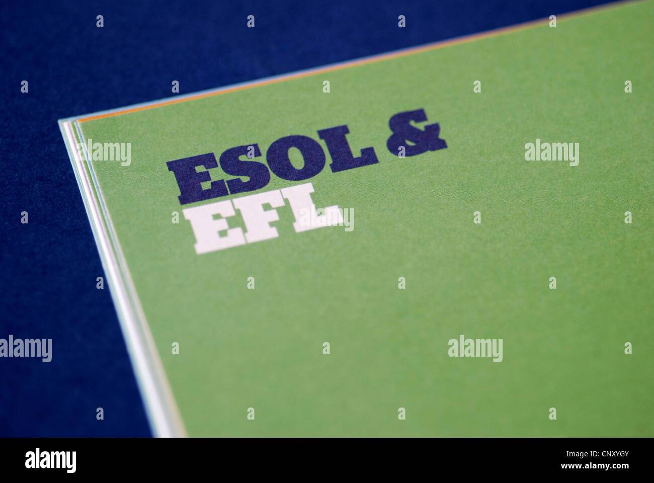 ESOL ( inglese per gli altoparlanti delle altre lingue ) & EFL ( inglese come lingua straniera ) corso guida Foto Stock