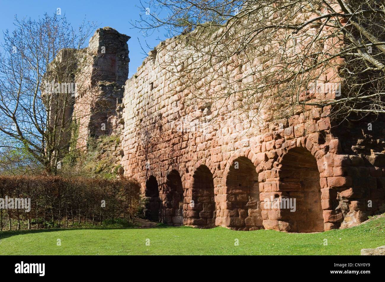 Le rovine del Castello di Roslin, nei pressi di Edimburgo, Scozia. Foto Stock
