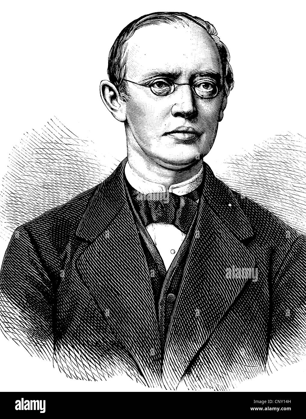 Friedrich Theodor von Frerichs, 1819 - 1885, un internista tedesco e Oculista, fondatore della sperimentazione clinica medica, Foto Stock