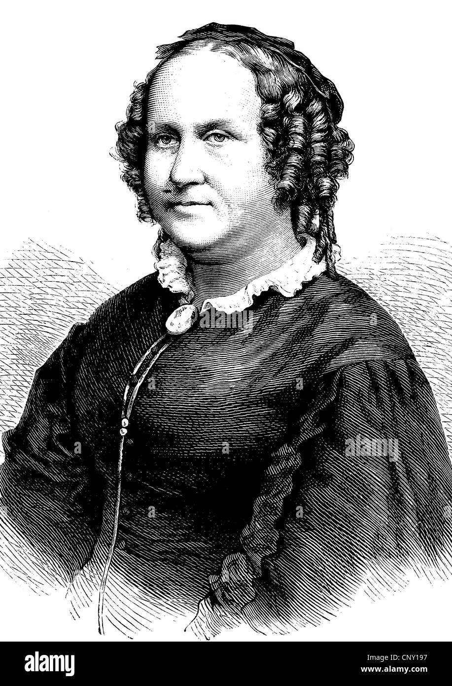 Thekla von Gumpert, noto anche come Thekla von Schober, 1810 - 1897, un tedesco autore di libri per giovani lettori, storico engrav Foto Stock