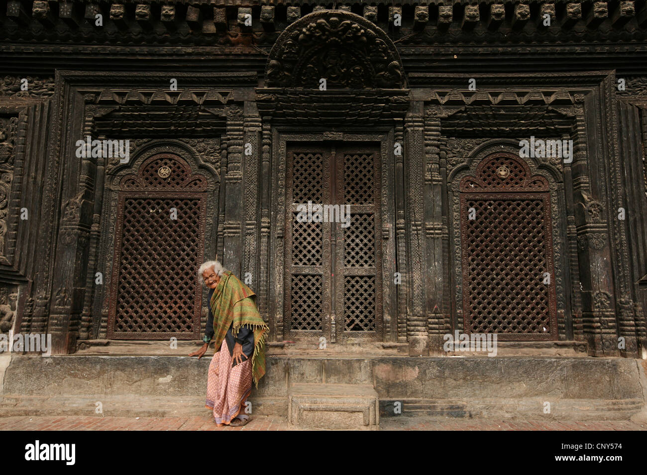 Pashupati Mandir Pagoda di Bhaktapur Durbar Square a Bhaktapur, Nepal. Foto Stock