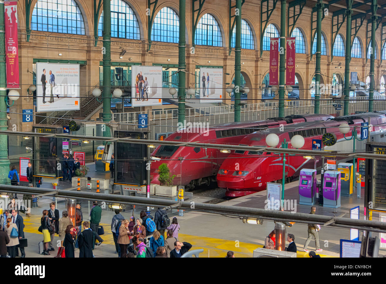 Stazione dei treni di Gare Du Nord, Parigi Foto Stock