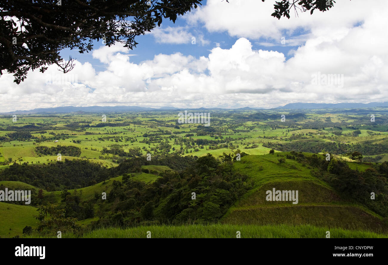 Le ondulate colline dell'altopiano di Atherton, Australia, Queensland, altopiano di Atherton Foto Stock