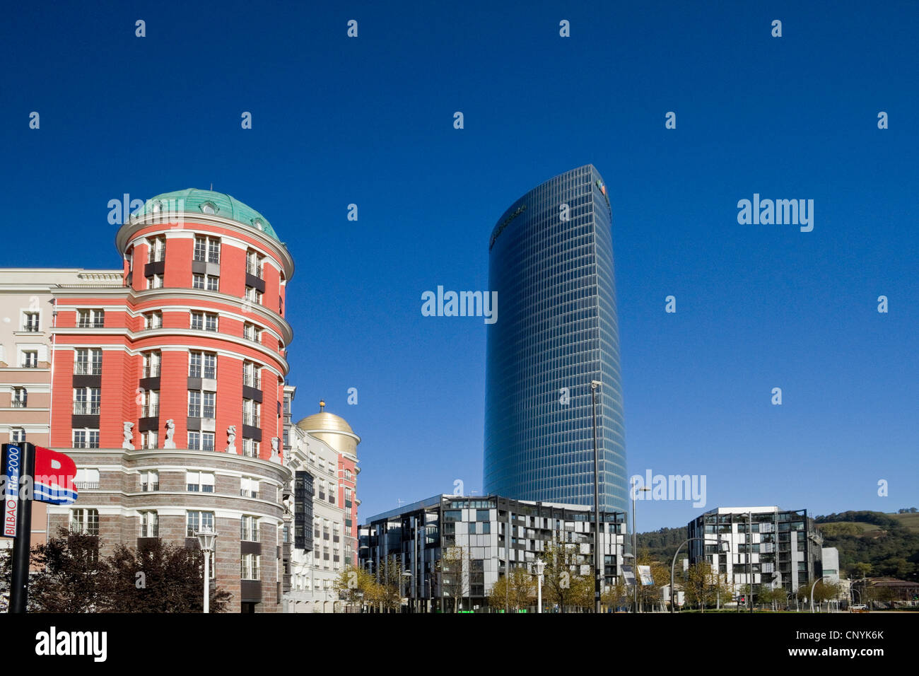 Nuova architettura a Bilbao Spagna Foto Stock