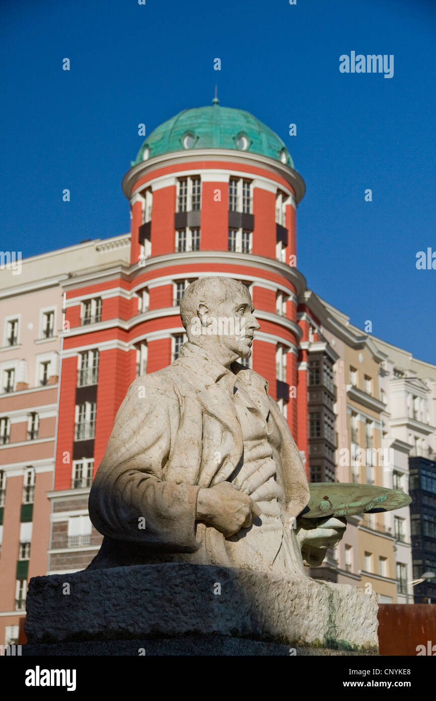 Busto del pittore Ignacio Zuloaga a Bilbao Spagna Foto Stock