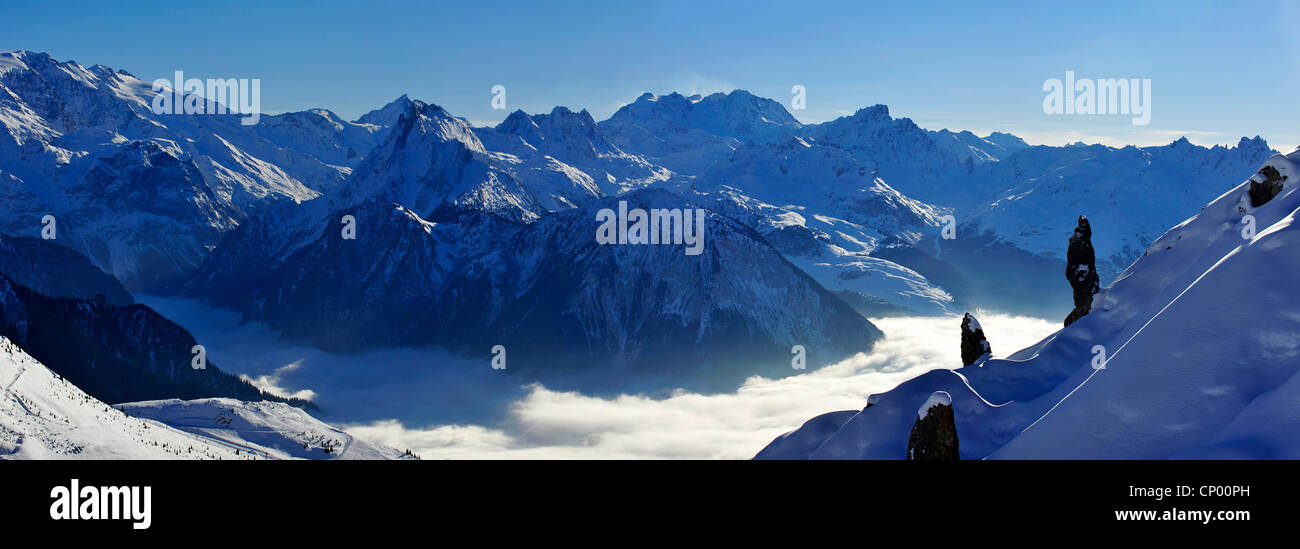 Paesaggio nel parco nazionale della Vanoise, a nord delle Alpi, Francia, Savoie Foto Stock
