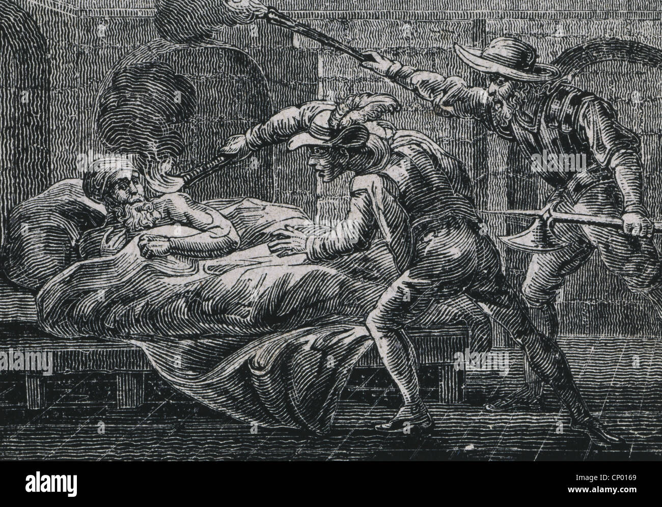 Percy Henry, 8° Conte di Northumberland, 1532 - 21.6.1585, politico inglese, morte nella Torre di Londra, assassinio da operaio Bailiffe, incisione su rame, "Riesame della Fox il libro dei martiri" von William Andrews, 1826, artista del diritto d'autore non deve essere cancellata Foto Stock