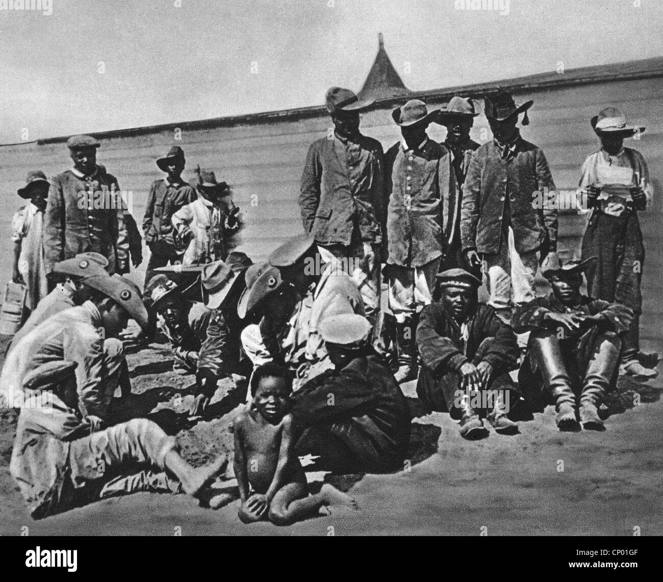 Colonialismo, colonia tedesca, Africa sud-occidentale tedesca, Nama, durante la rivolta di Herero, 1904 / 1907, diritti aggiuntivi-clearences-non disponibile Foto Stock