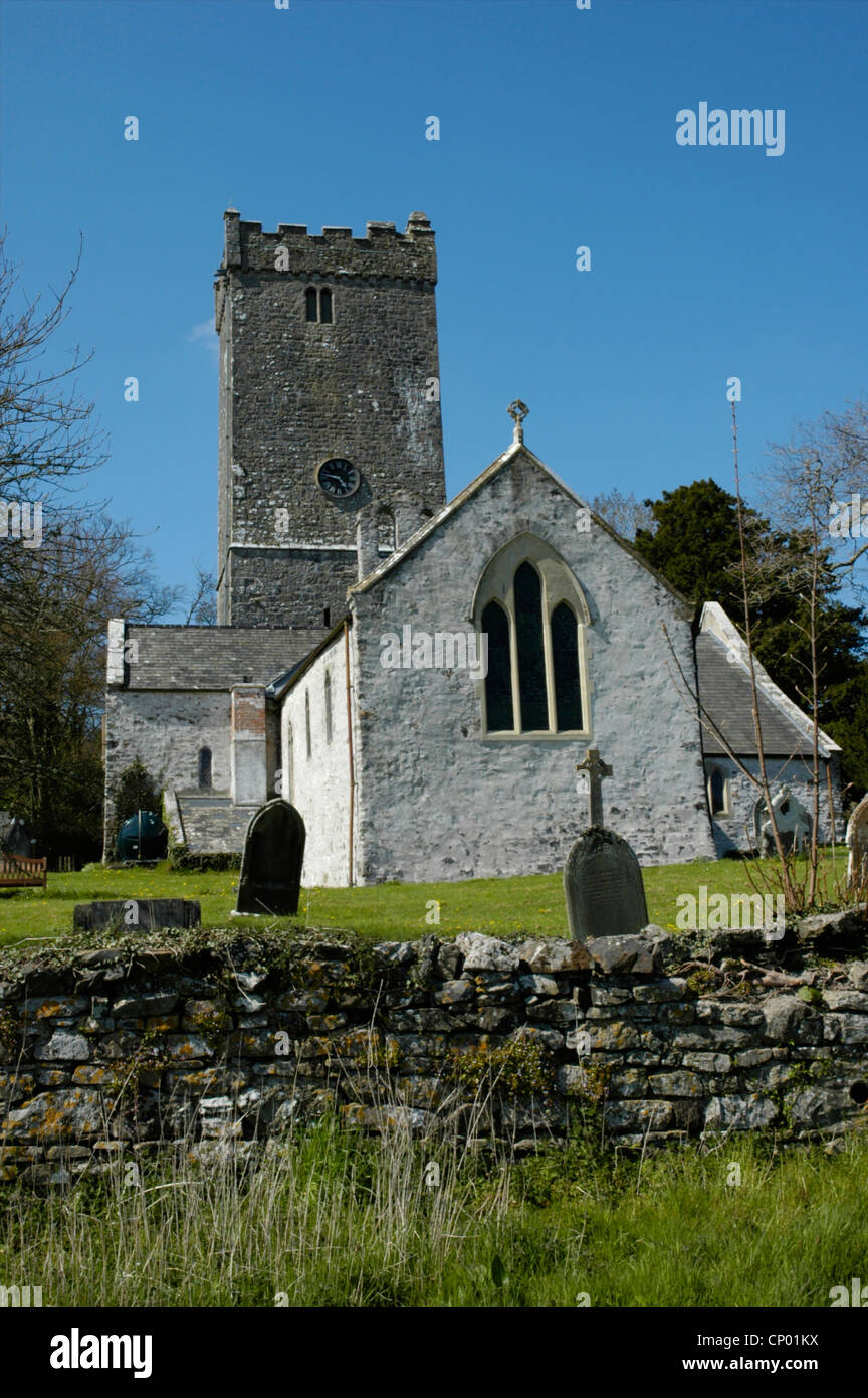 St Caradocs Chiesa, Lawrenny, Pembrokeshire, Galles Foto Stock