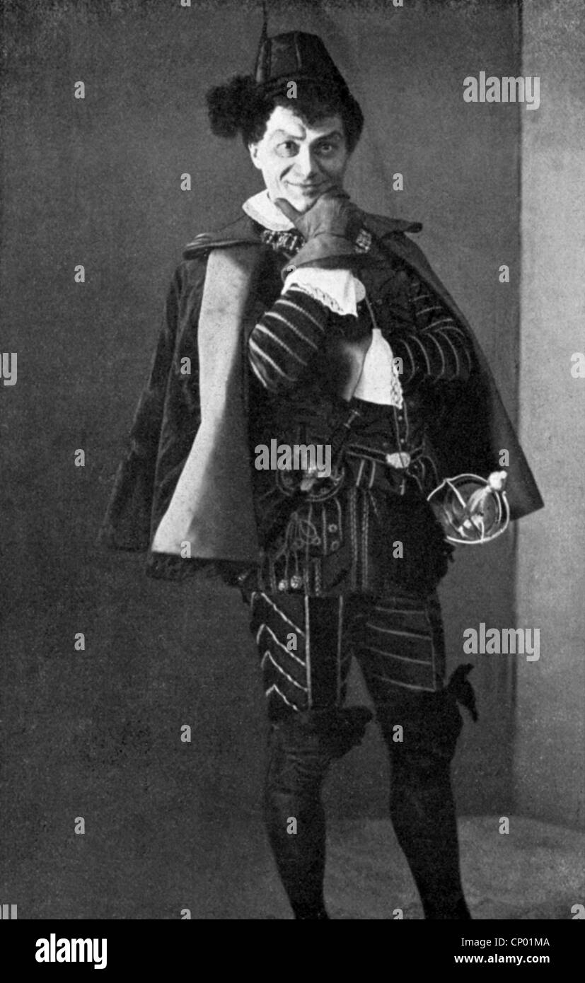 Kainz, Josef, 2.1.1858 - 20.9.1910, attore austriaco, come Mephisto nel gioco 'Faust' di Johann Wolfgang Goethe, Deutsches Theater, Berlino, 1907, , Foto Stock