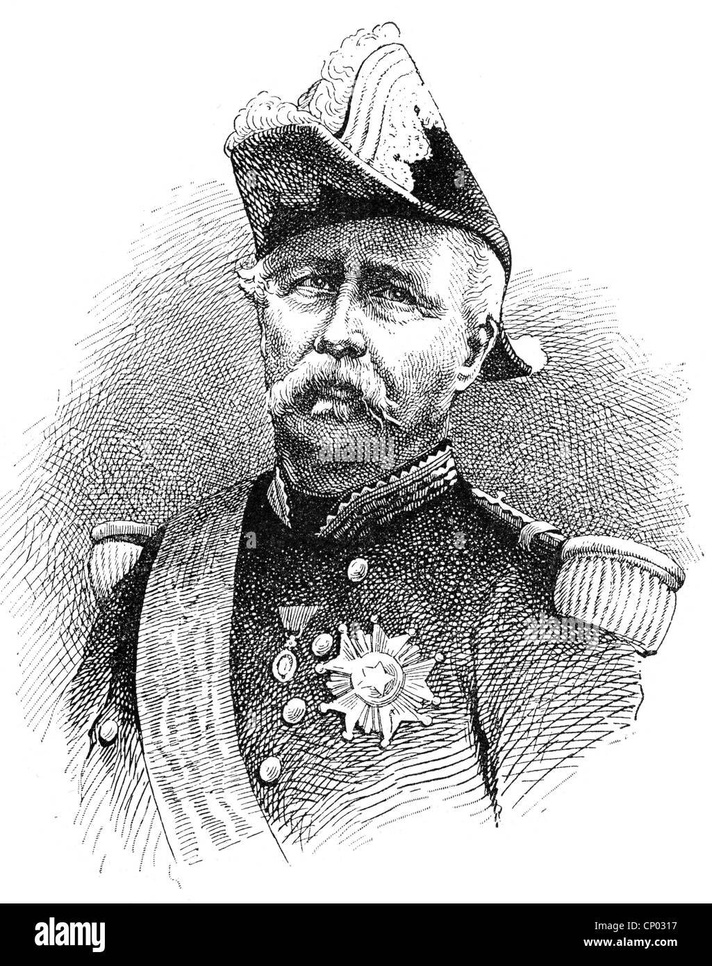 MacMahon, Patrice Maurice de, 13.6.1808 - 17.10.1893, generale francese, politico, maresciallo di Francia, ritratto, incisione in legno, 19th secolo, Foto Stock