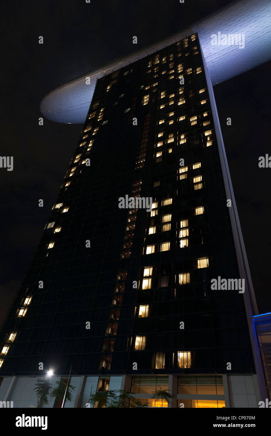 La spettacolare Marina Bay Sands Hotel Singapore Malaysia Foto Stock