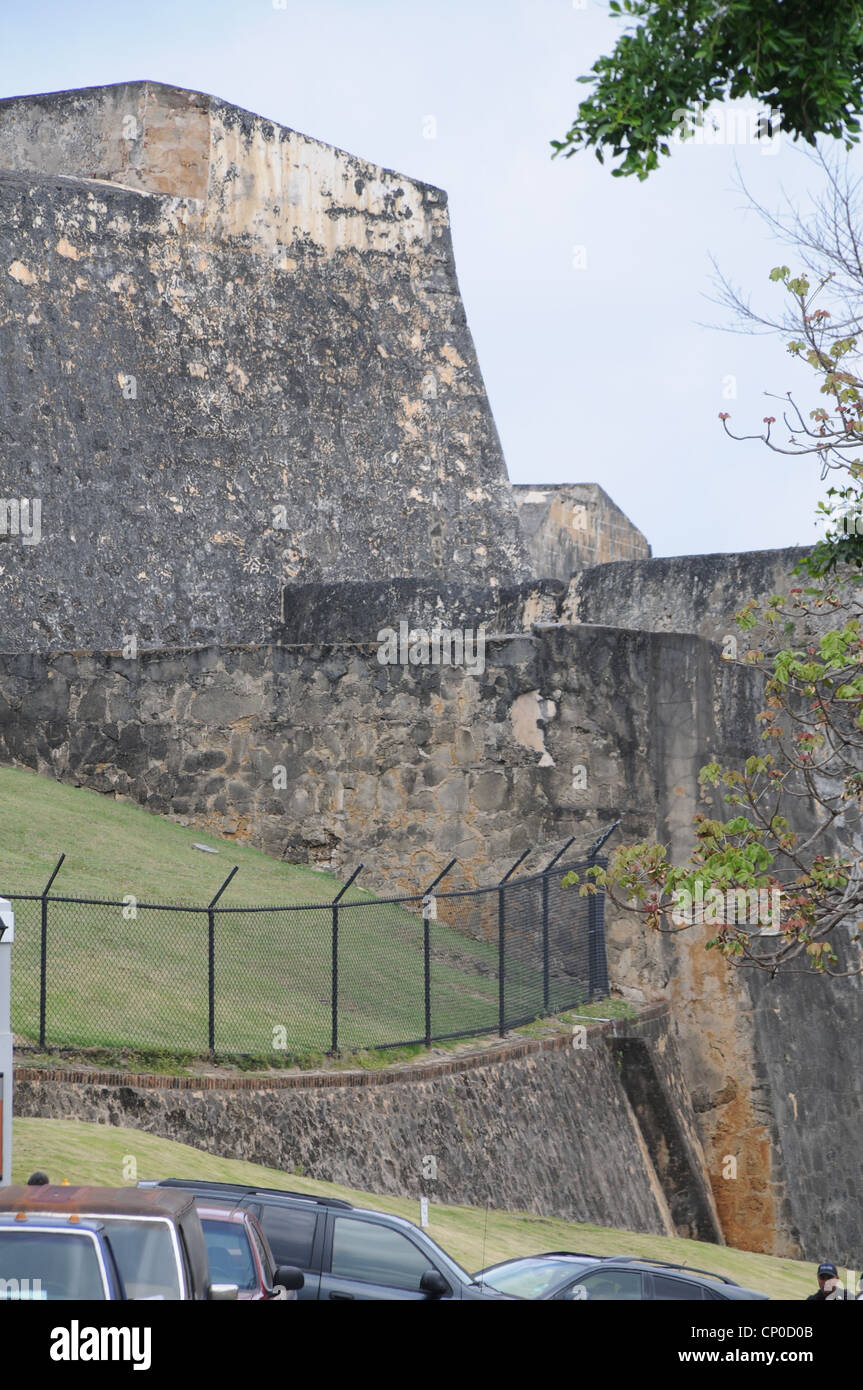 Castillo de San Cristóbal (Puerto San Juan Portorico Fort Foto Stock