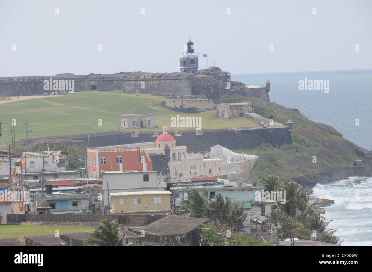 Castillo de San Cristóbal (Puerto San Juan Portorico Fort Foto Stock