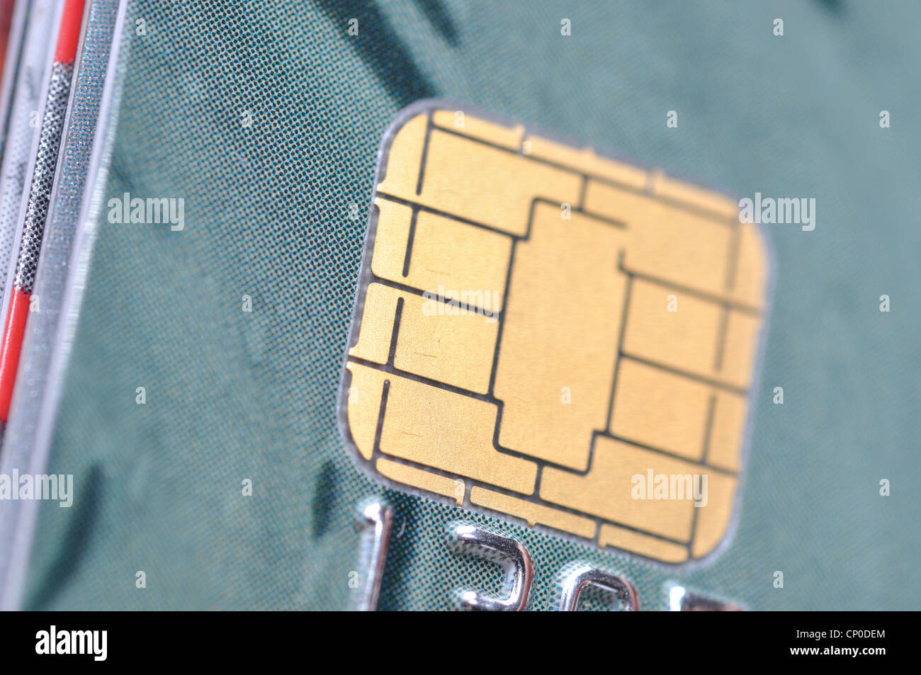 Macro attività chip card Foto Stock