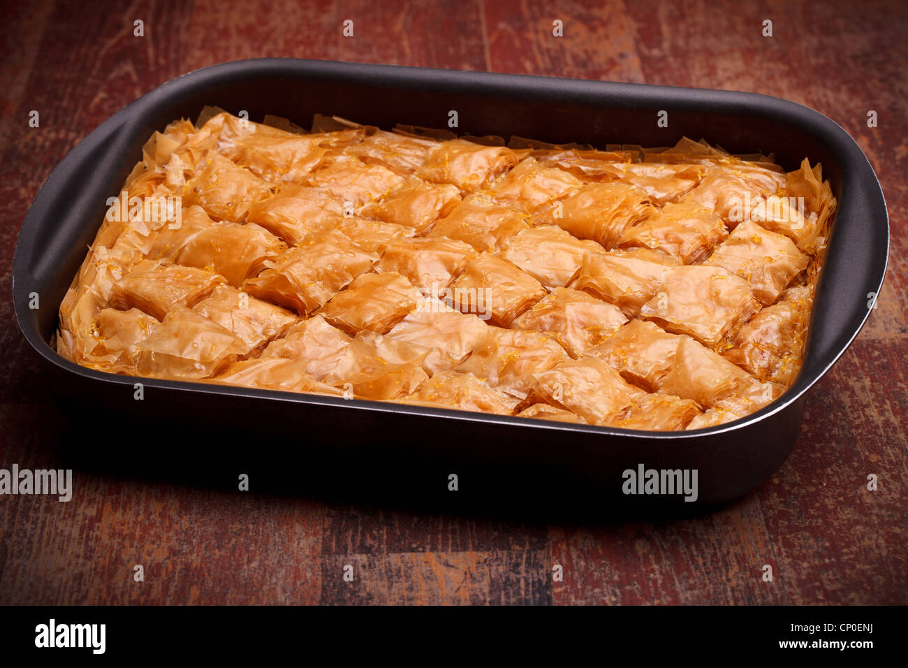 Vassoio con il baklava Foto Stock