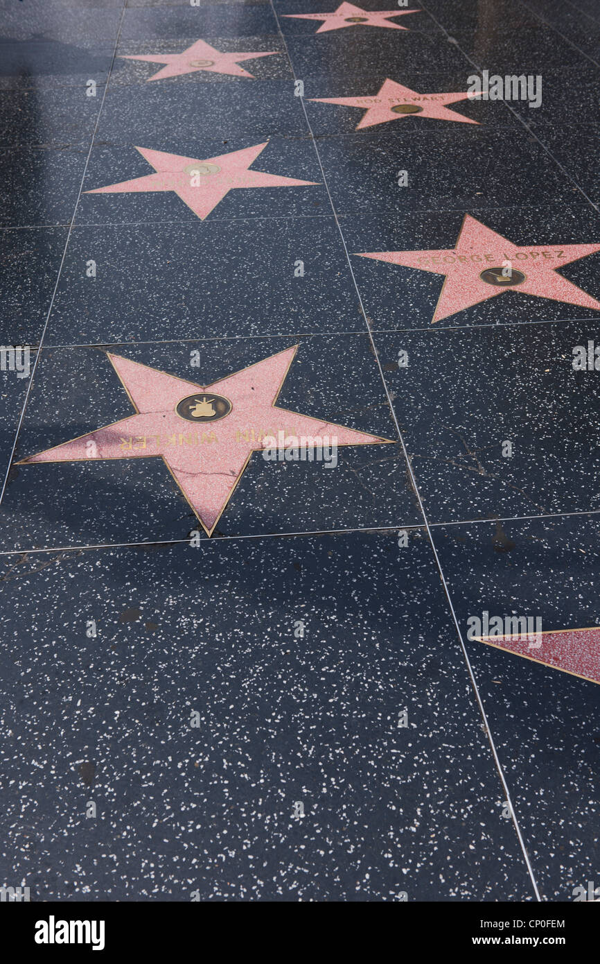 Hollywood Walk of Fame, Los Angeles Foto Stock