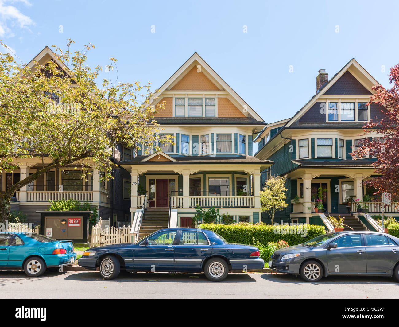 Mole Hill case, Vancouver Foto Stock