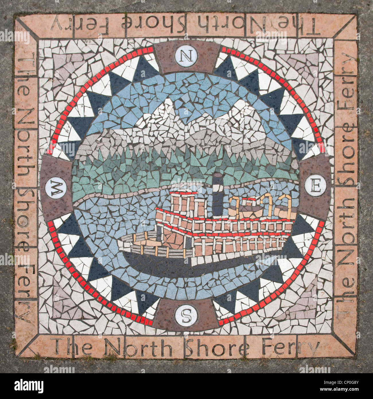 North Shore, traghetto Vancouver Foto Stock