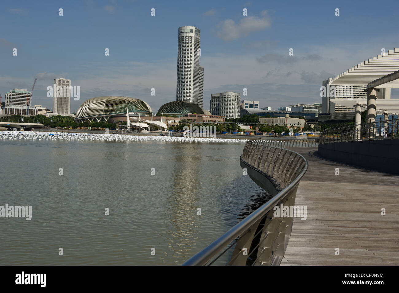 Waterfront, Marina Bay Sands, Singapore. Foto Stock