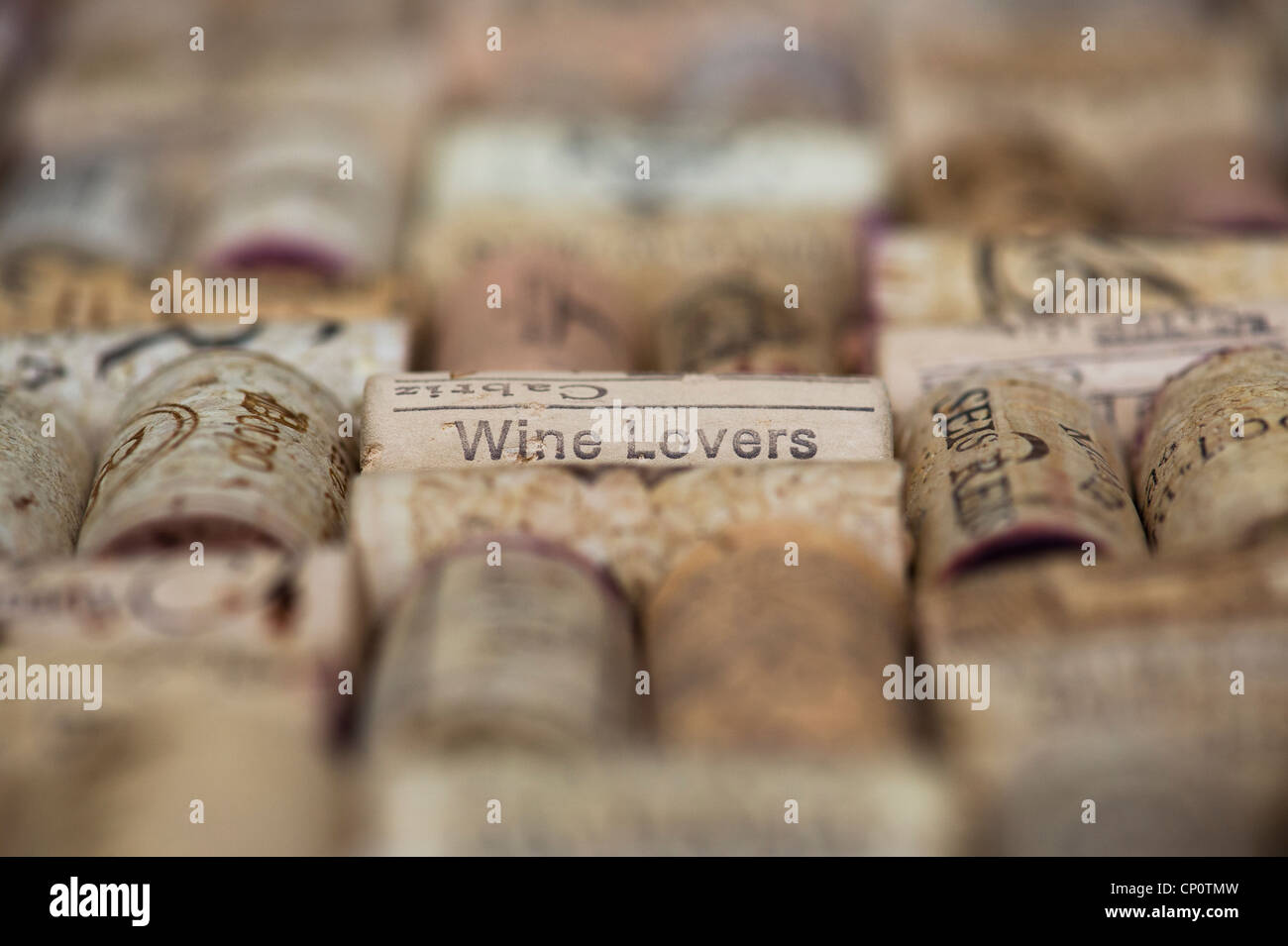 Gli amanti del vino di turaccioli pattern Foto Stock