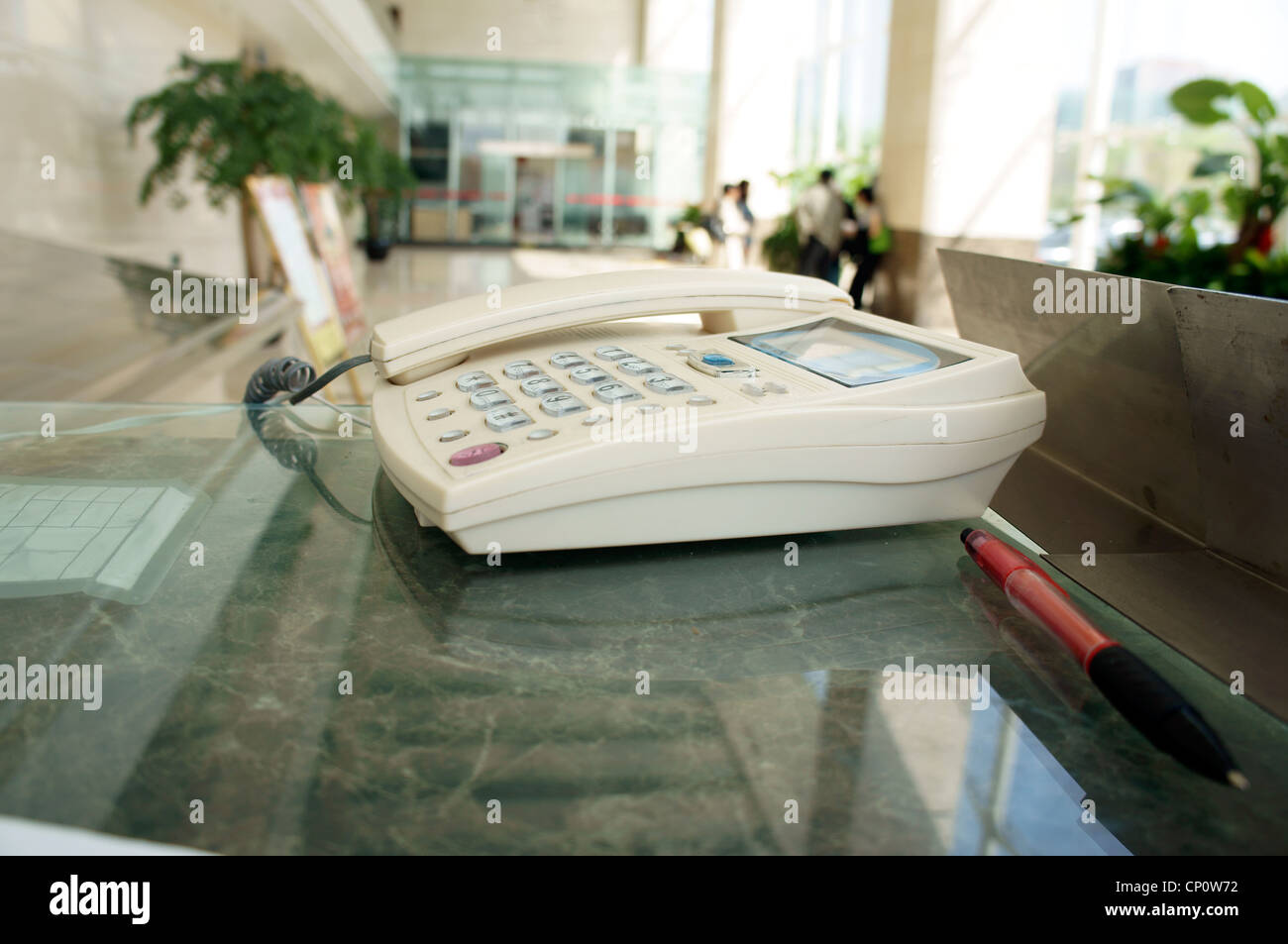 banco per reception Foto Stock