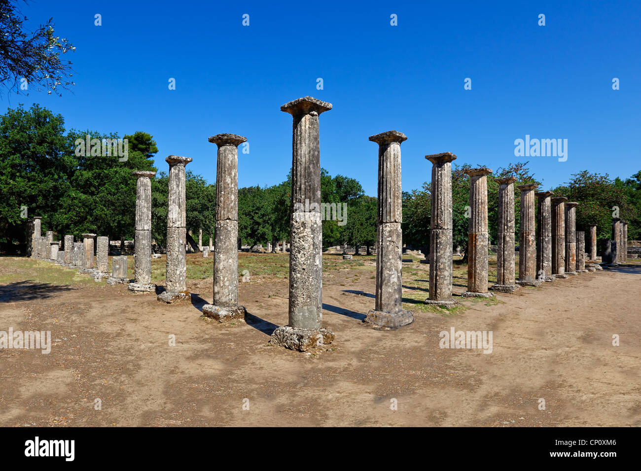 Monumento Palaestra (3° cent. A.C.) in Olympia, Grecia Foto Stock