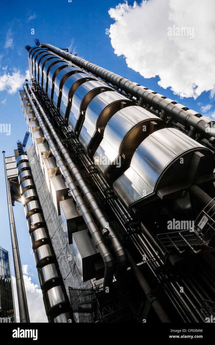 Dettaglio colpo di Lloyds Building, Leadenhall Street, Londra, Inghilterra. Foto Stock
