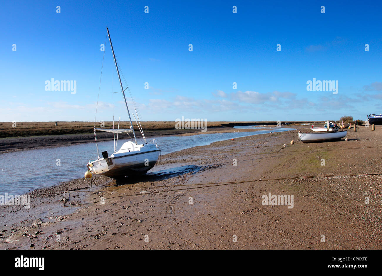 Un "Primavera" giorno guardando fuori attraverso 'Blakeney Point' sulla splendida "North Norfolk' 'costa East Anglia' UK Foto Stock