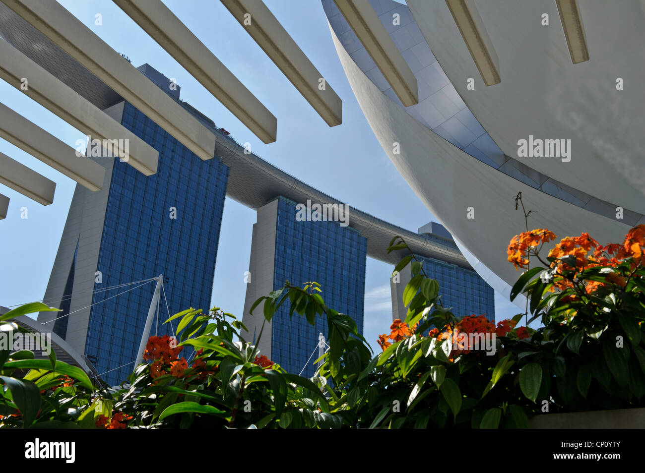 Il Marina Bay Sands Hotel di Singapore. Foto Stock