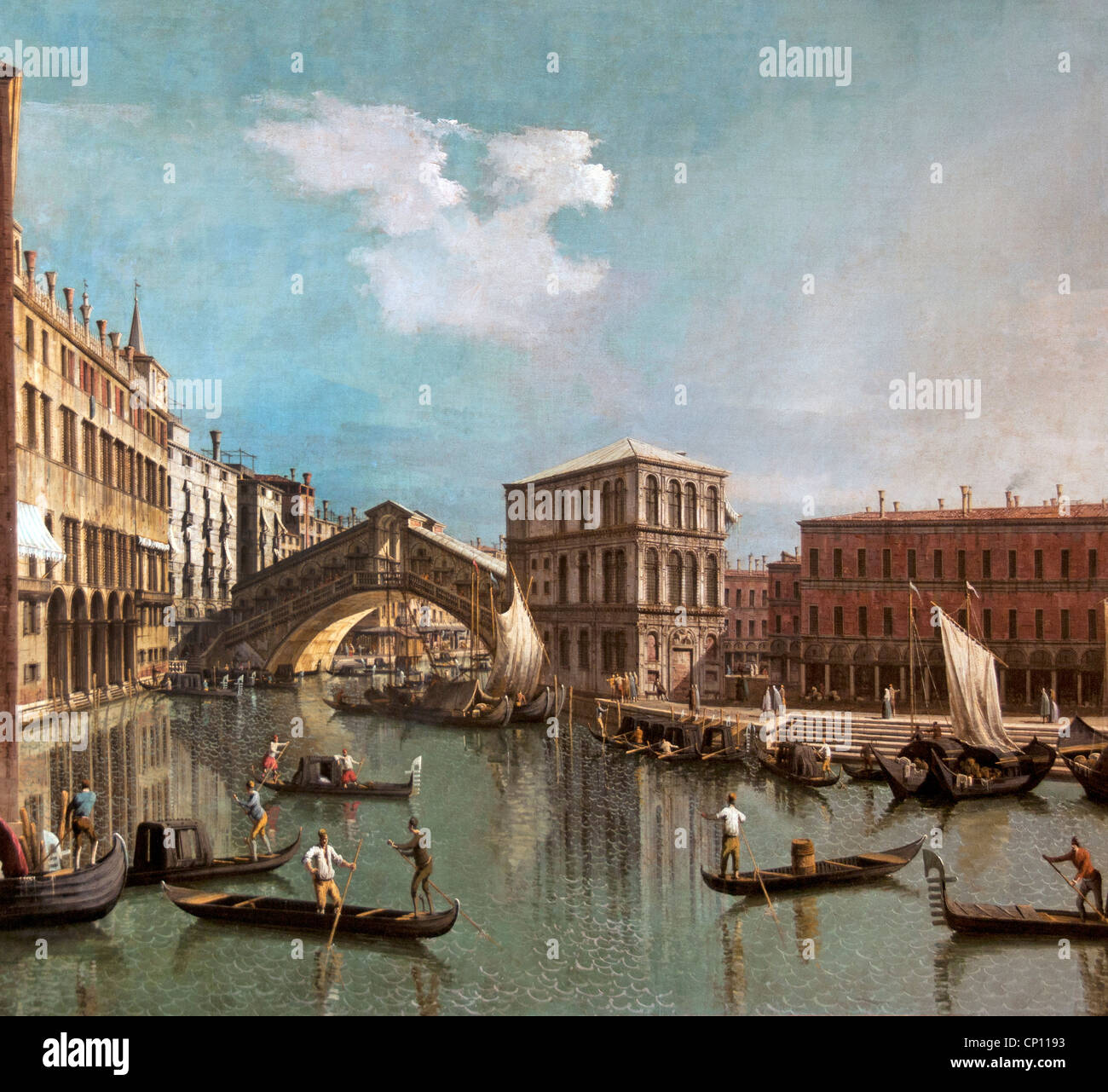 Le Pont du Rialto - Ponte di Rialto da Antonio Canal Canaletto - 1697 - 1768 Italia Italiano Foto Stock