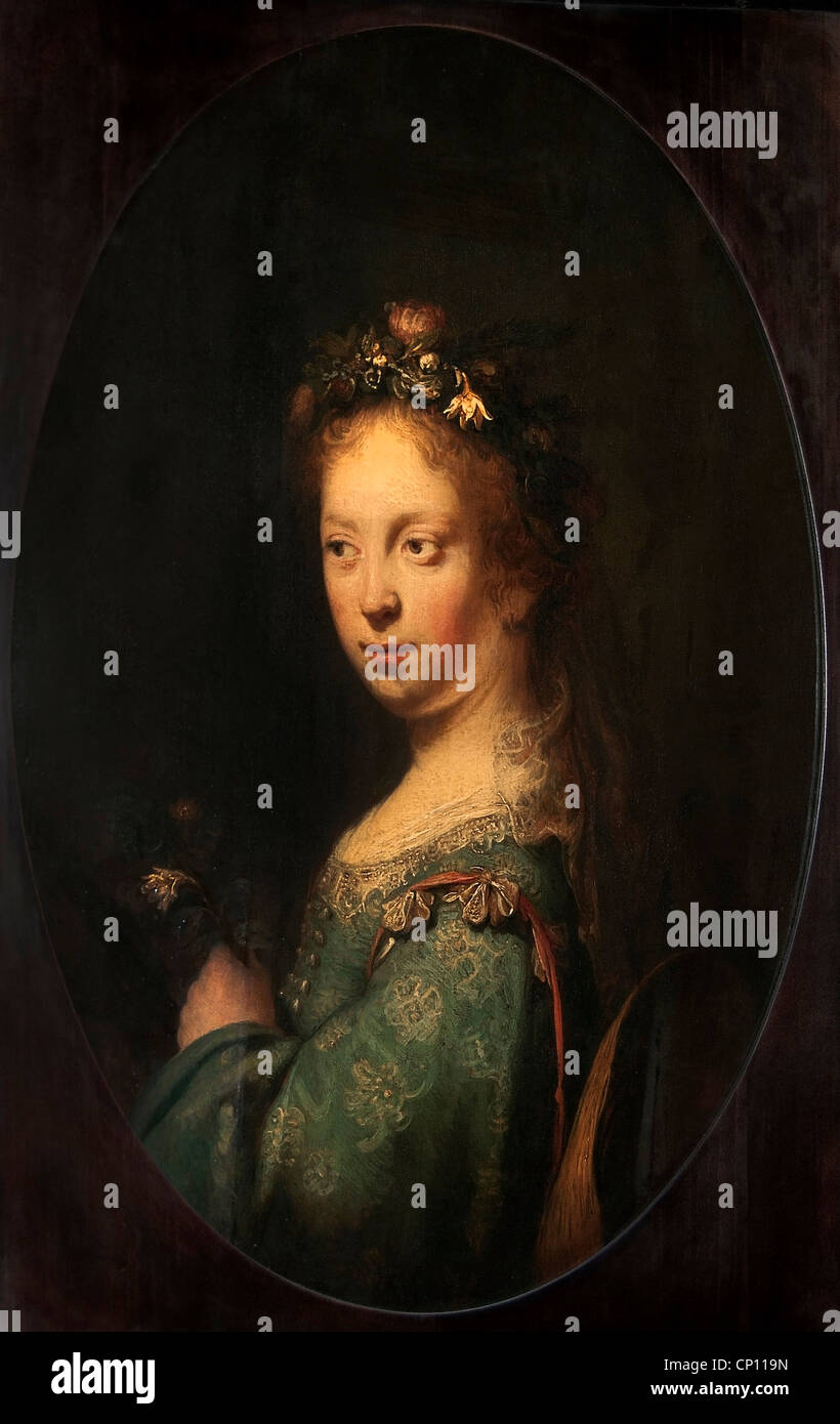 Pastorella di Flora 1637 da Govaert Flinck 1615 - 1660 olandese Paesi Bassi Foto Stock