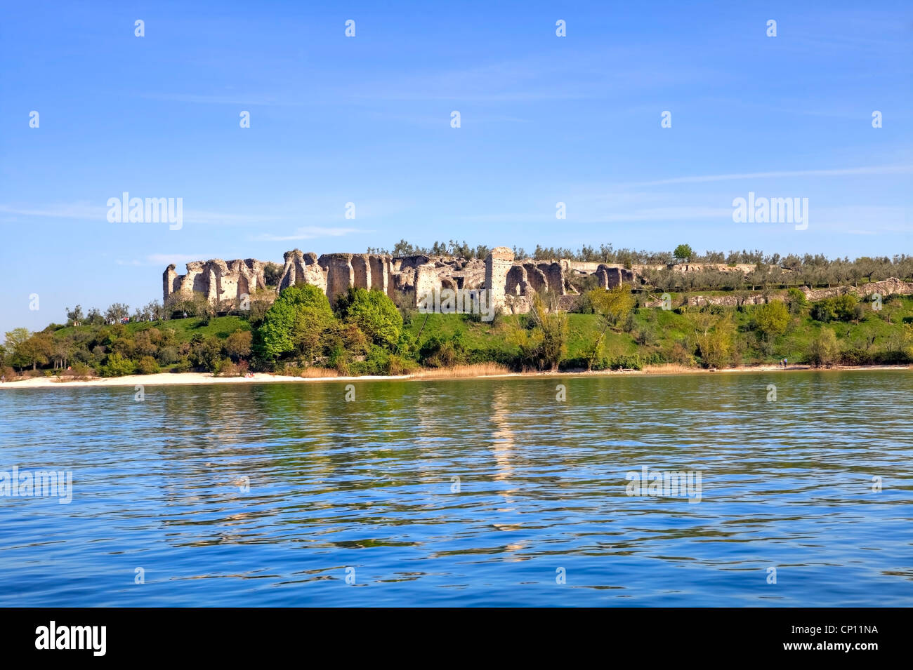 Grotte di Catullo Villa Romana, Sirmione, Lombardia, Italia Foto Stock