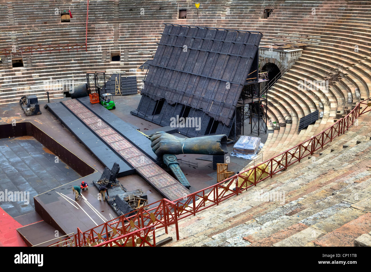 Vista interna, Arena, Verona, Veneto, Italia Foto Stock