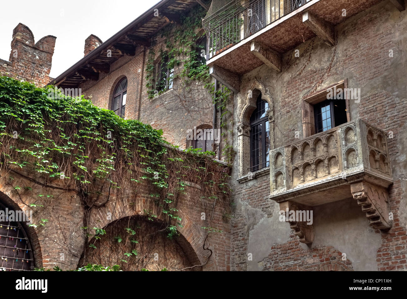Il balcone di Giulietta, Verona, Veneto, Italia Foto Stock