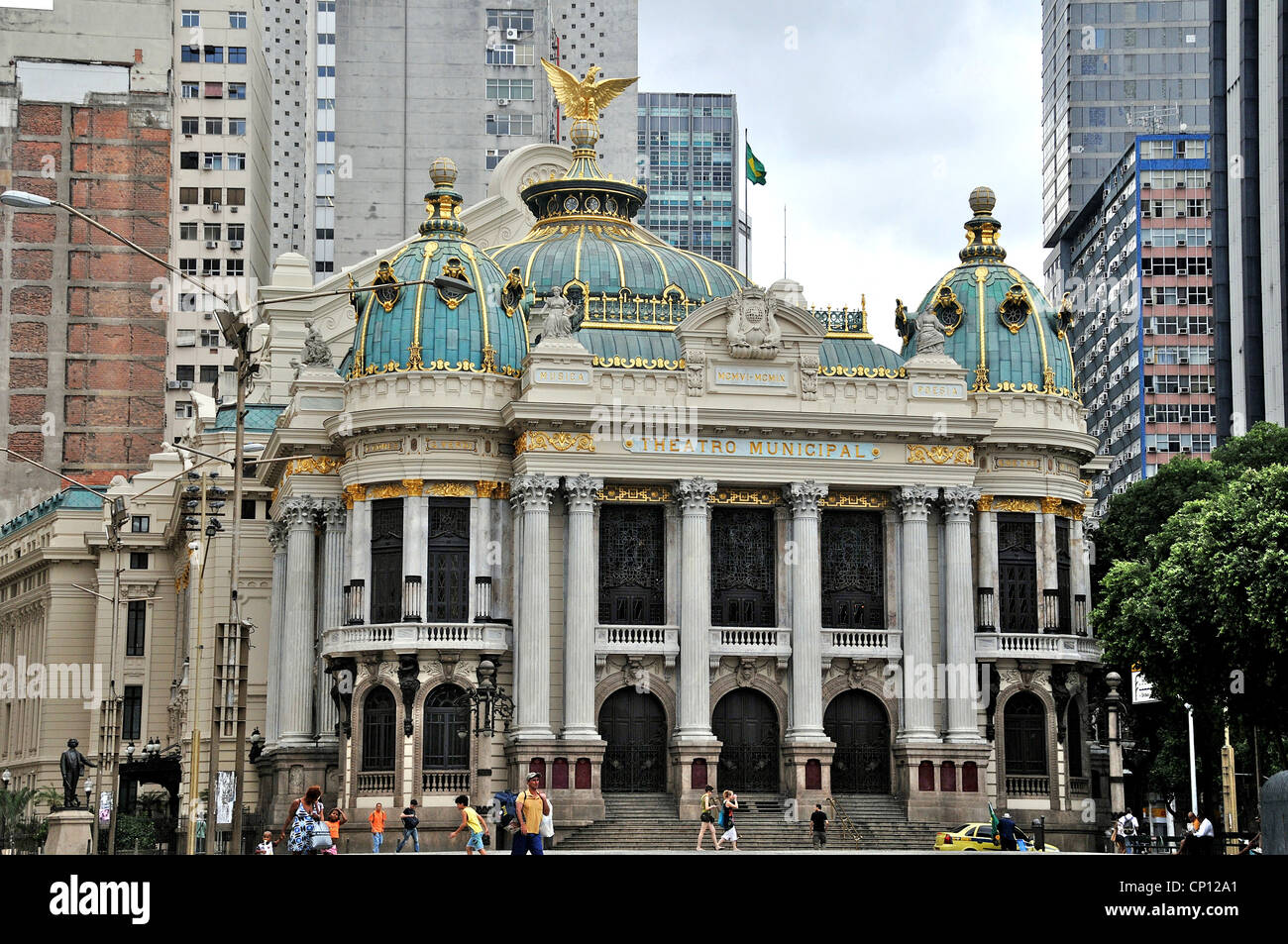 Teatro Comunale di Rio de Janeiro in Brasile Foto Stock