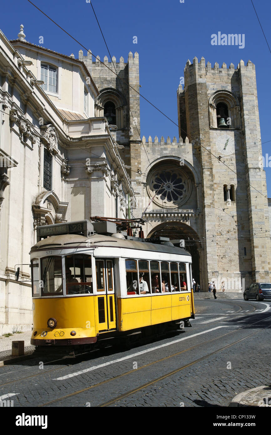 Sé de Lisboa cattedrale, Lisbona, Portogallo Foto Stock