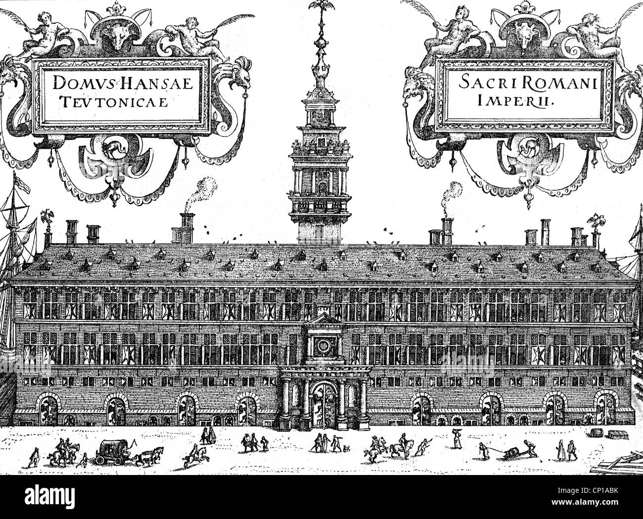 Geografia / viaggio, Belgio, Anversa, casa della Lega tedesca di Hanse, vista esterna, incisione in rame, 16 ° secolo, storico, edificio, edifici, architettura, rinascita, commercio, Mart, Marte, città anseatica, città di Hanse, città di Hansa, città anseatica, città anse, città Hansa dal 1231, diritti aggiuntivi-clearences-non disponibile Foto Stock