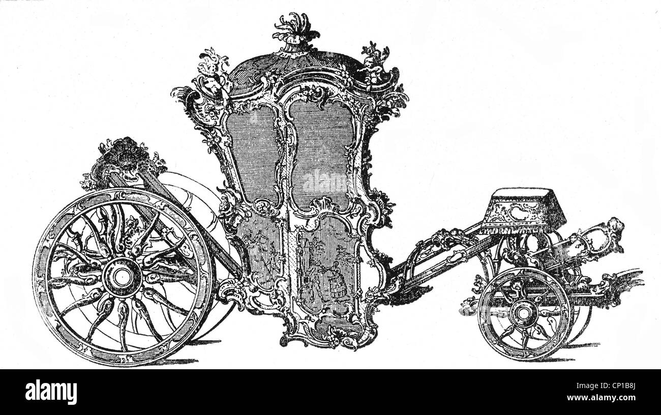 Trasporto / trasporto, pullman, pullman visitatori, dopo disegno di Franz Habermann, incisione in rame, 18 ° secolo, storico, storico, pullman di stato, pullman di stato, pullman, carrozze, carrozze, carrozza, stato, pomposità, pomposo, clipping, ritaglio, ritaglio, ritaglio, diritti aggiuntivi-clearences-non disponibili Foto Stock