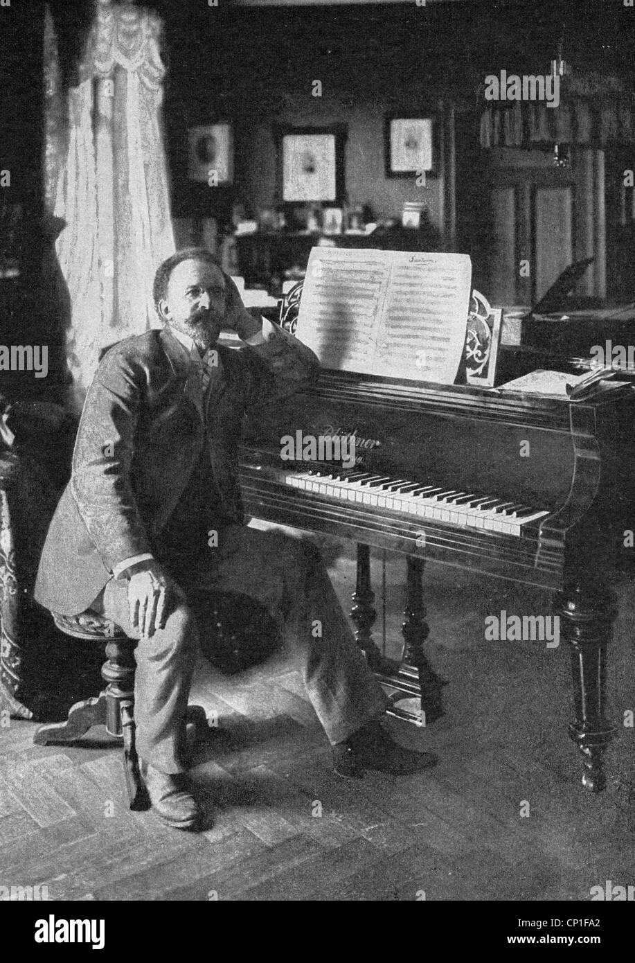 Zumpe, Hermann, 9.4.1850 - 4.9.1903, direttore d'orchestra tedesco, compositore, a metà lunghezza, circa 1900, Foto Stock