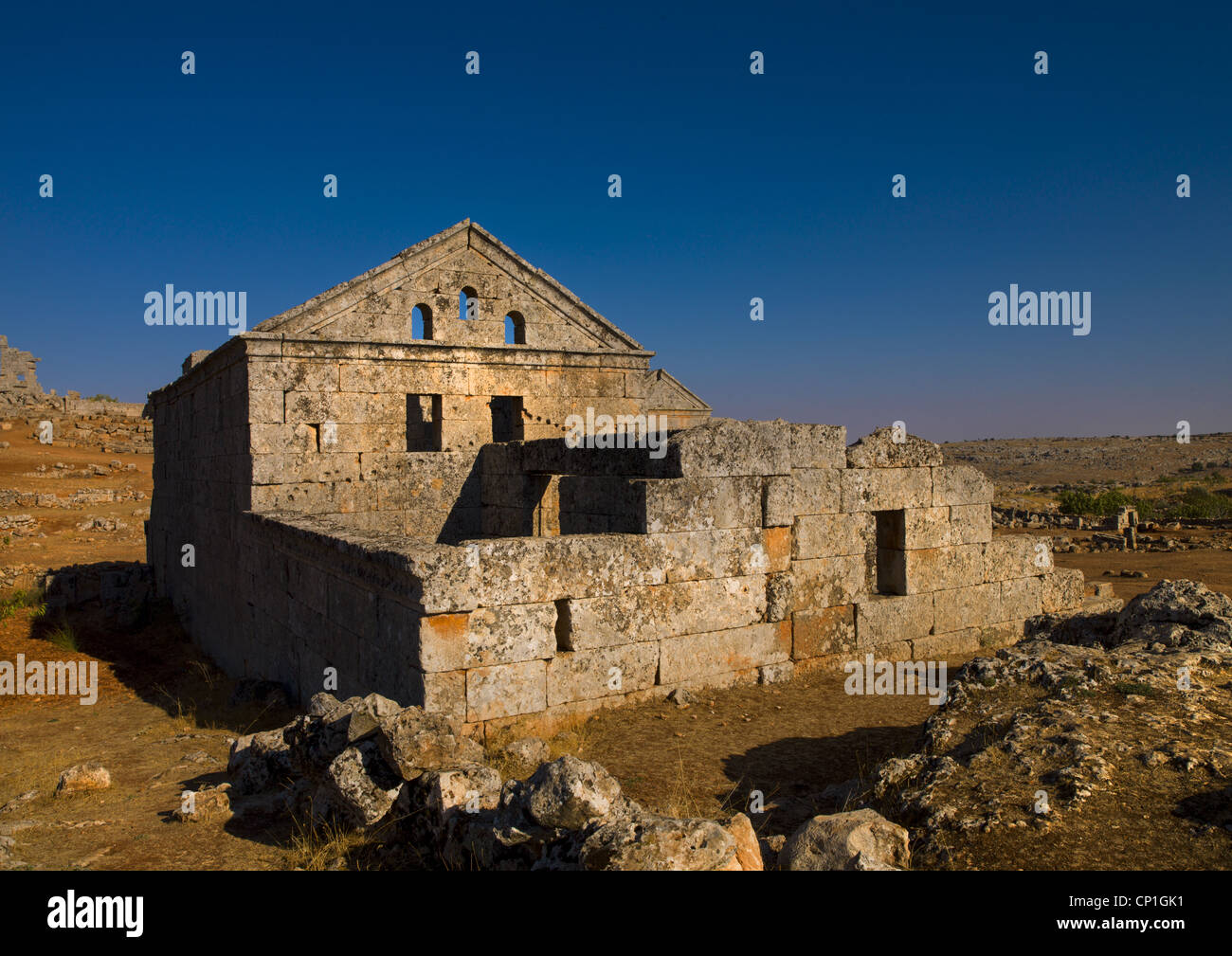 Città morta di Serjilla, Siria Foto Stock