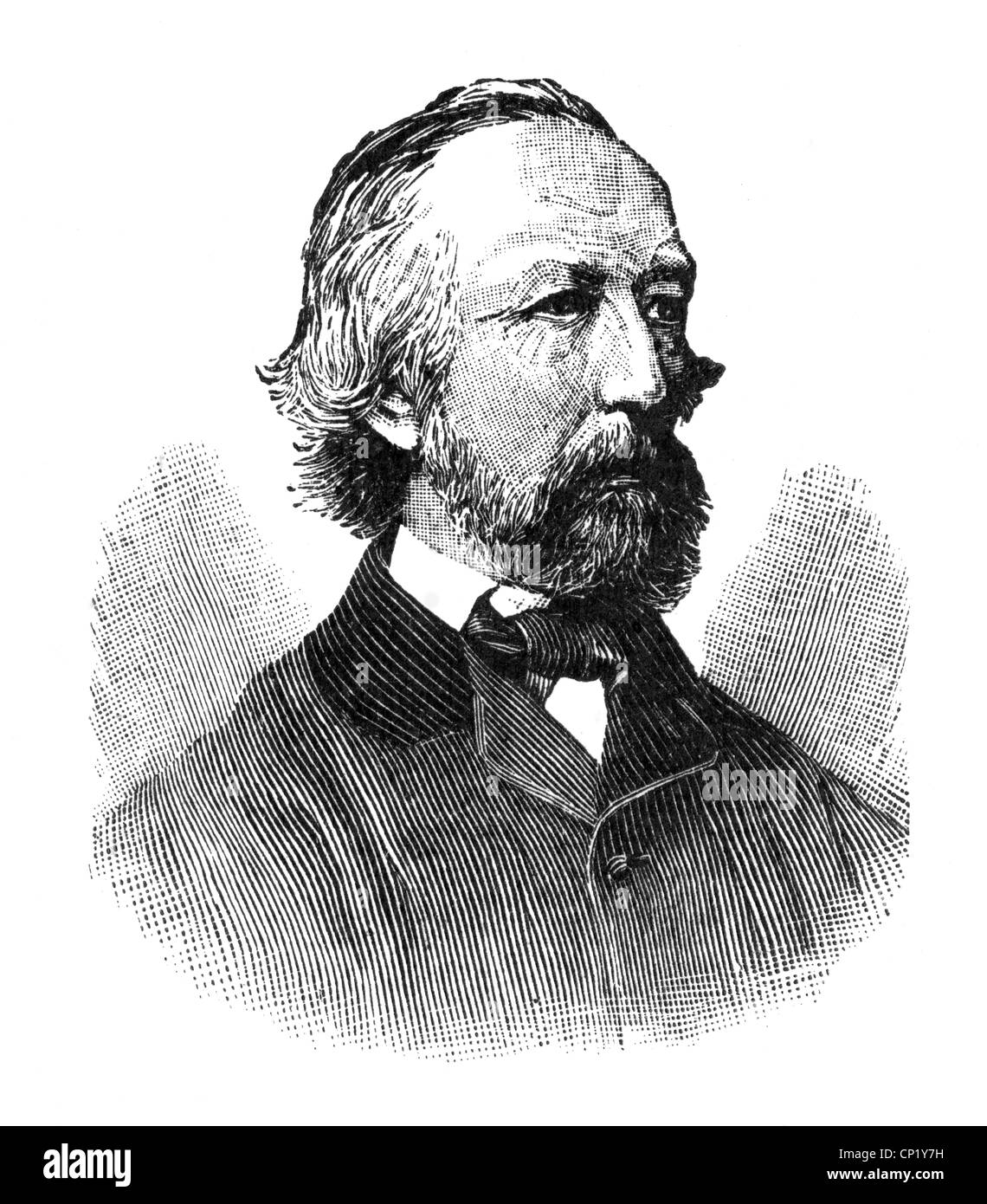Groth, Klaus, 24.4.1819 - 1.6.1890, autore/scrittore tedesco, ritratto, incisione in legno, circa 1885, Foto Stock