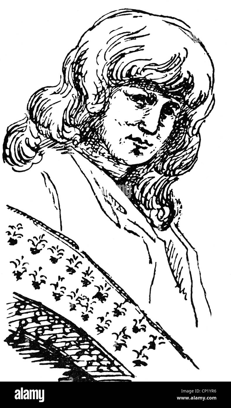 Goethe, Christiane von, 1.6.17 65 - 6.6.1816, ritratto, incisione su legno dopo il disegno di Johann Wolfgang von Goethe, circa 1810, Foto Stock