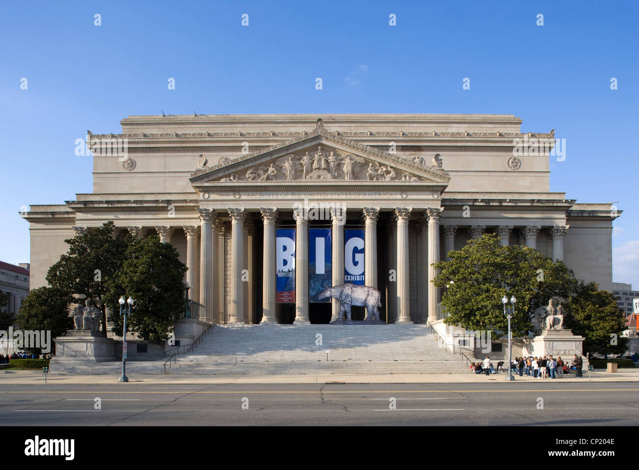 Archivi nazionali degli Stati Uniti, Washington D.C. Stati Uniti d'America, Architetti: architetti: John Russell Papa Foto Stock