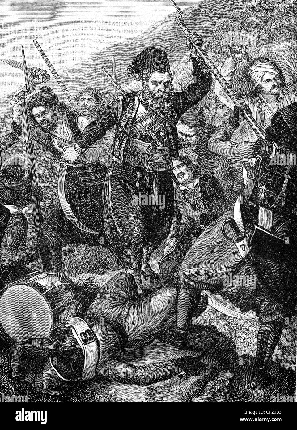 Eventi, Guerra d'Indipendenza greca 1821 - 1829, diritti aggiuntivi-clearences-non disponibile Foto Stock