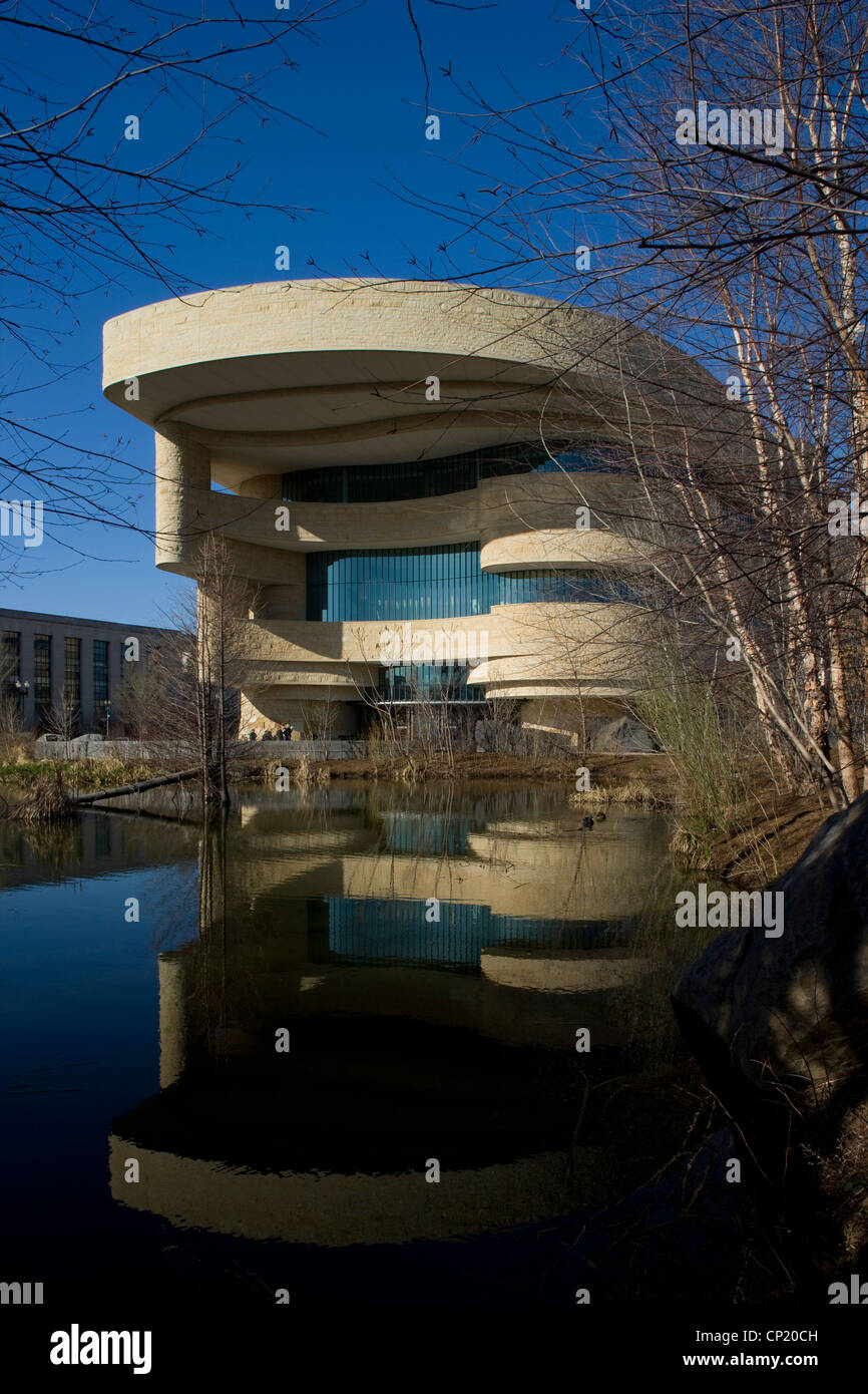 Museo Nazionale degli indiani americani, Smithsonian Institution, Washington D.C. Stati Uniti d'America, Architetti: Architetti: Douglas Cardinale Foto Stock