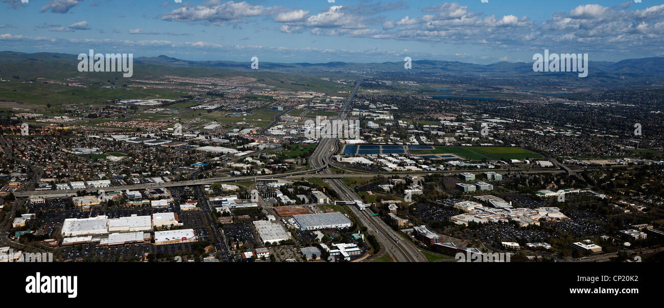 Fotografia aerea Dublino, Pleasanton, Livermore, contea di Alameda, California Foto Stock